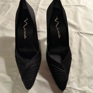 Nina Satin Pumps. NWOT. Size 9. 3” heel. Original box.